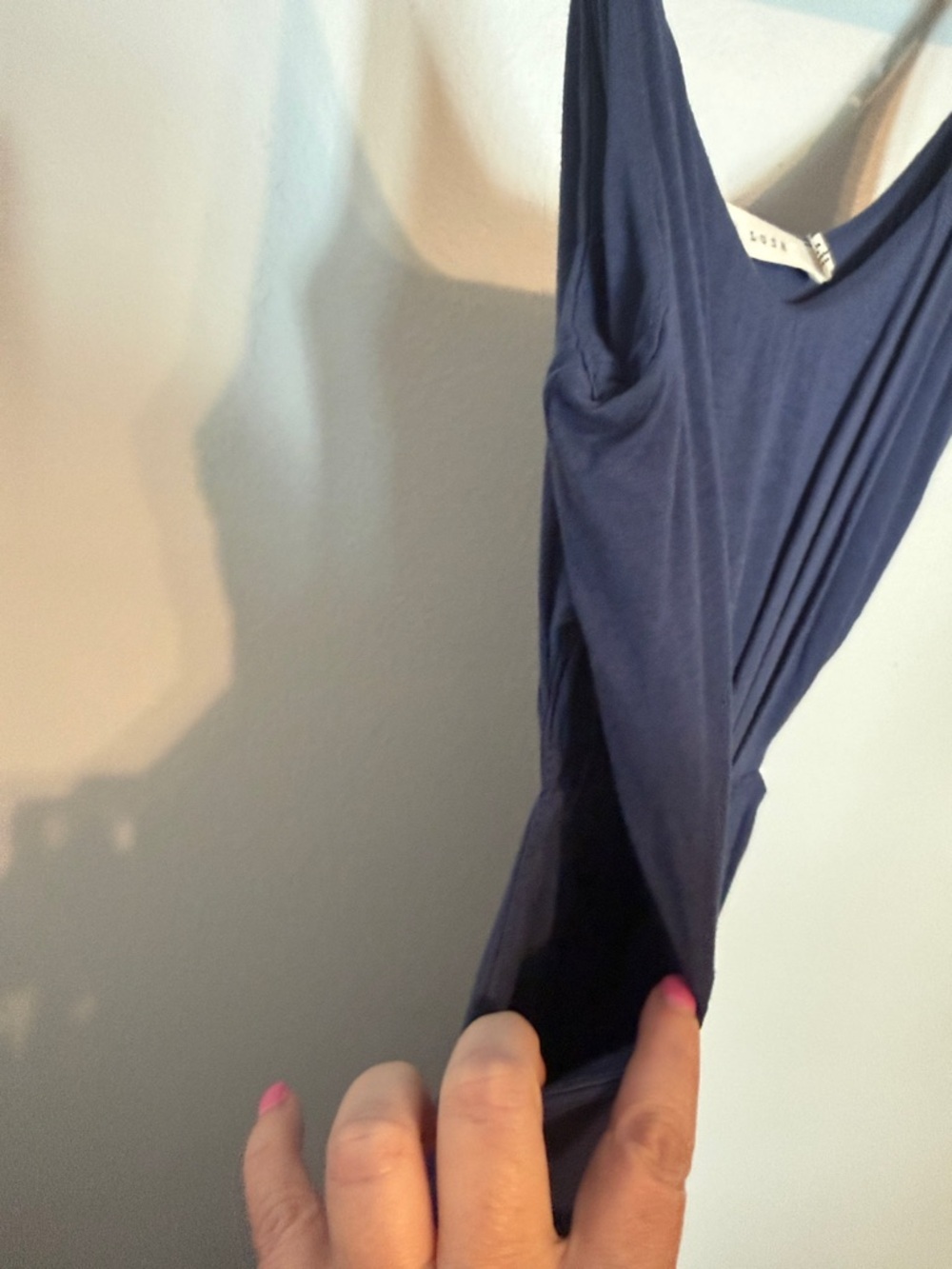 Lush Blue Side Cutout Maxi Tee Shirt Dress Extra Small - Picture 5 of 9